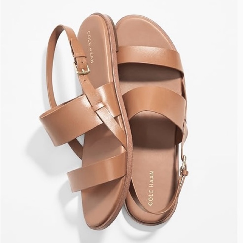 NEW! Cole Haan Leather Flynn Sandals in nude/tan